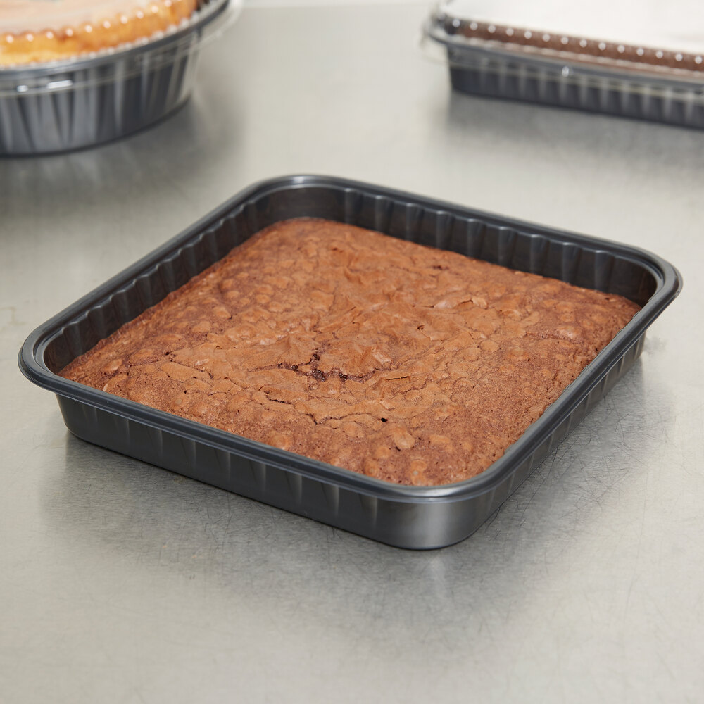 Genpak 55388 Bake 'N Show Dual Ovenable Square Brownie / Cake Pan 250