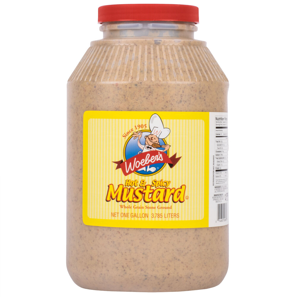 Woeber's 1 Gallon Hot & Spicy Mustard 4/Case