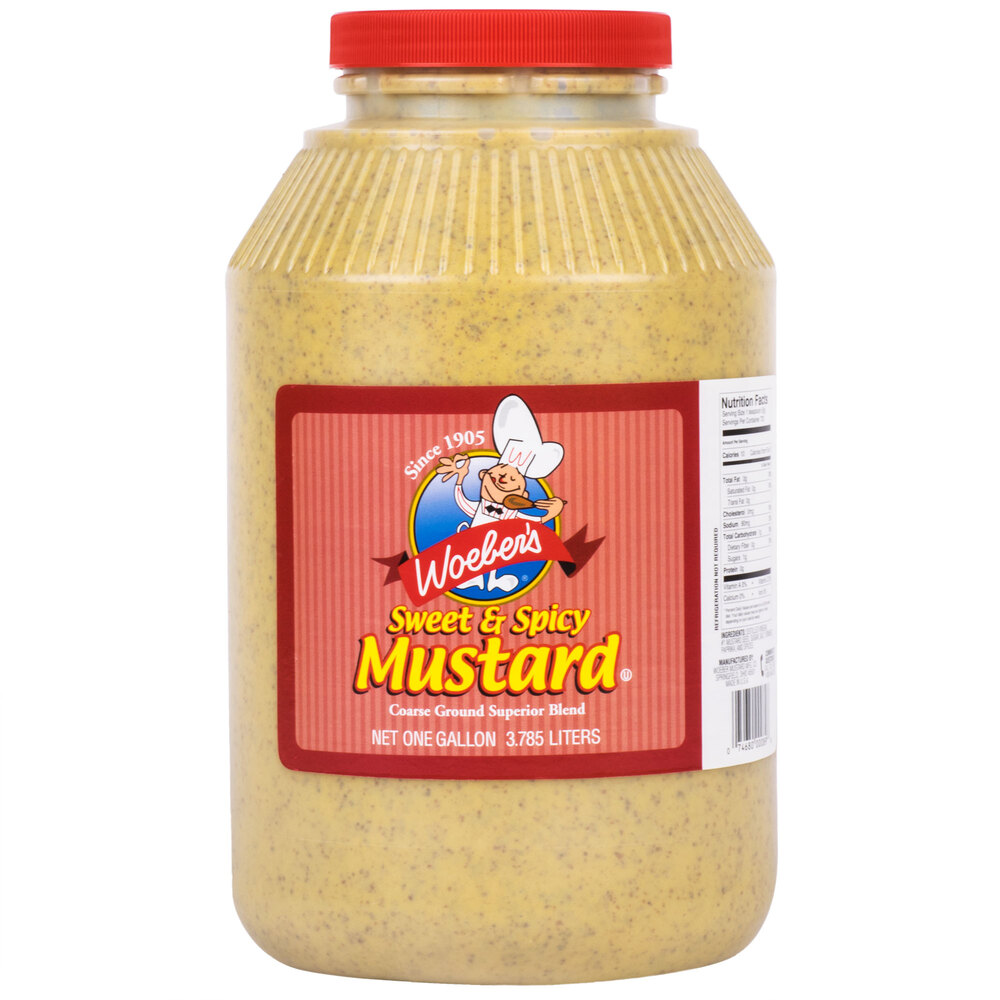 Woeber's 1 Gallon Sweet & Spicy Mustard 4/Case