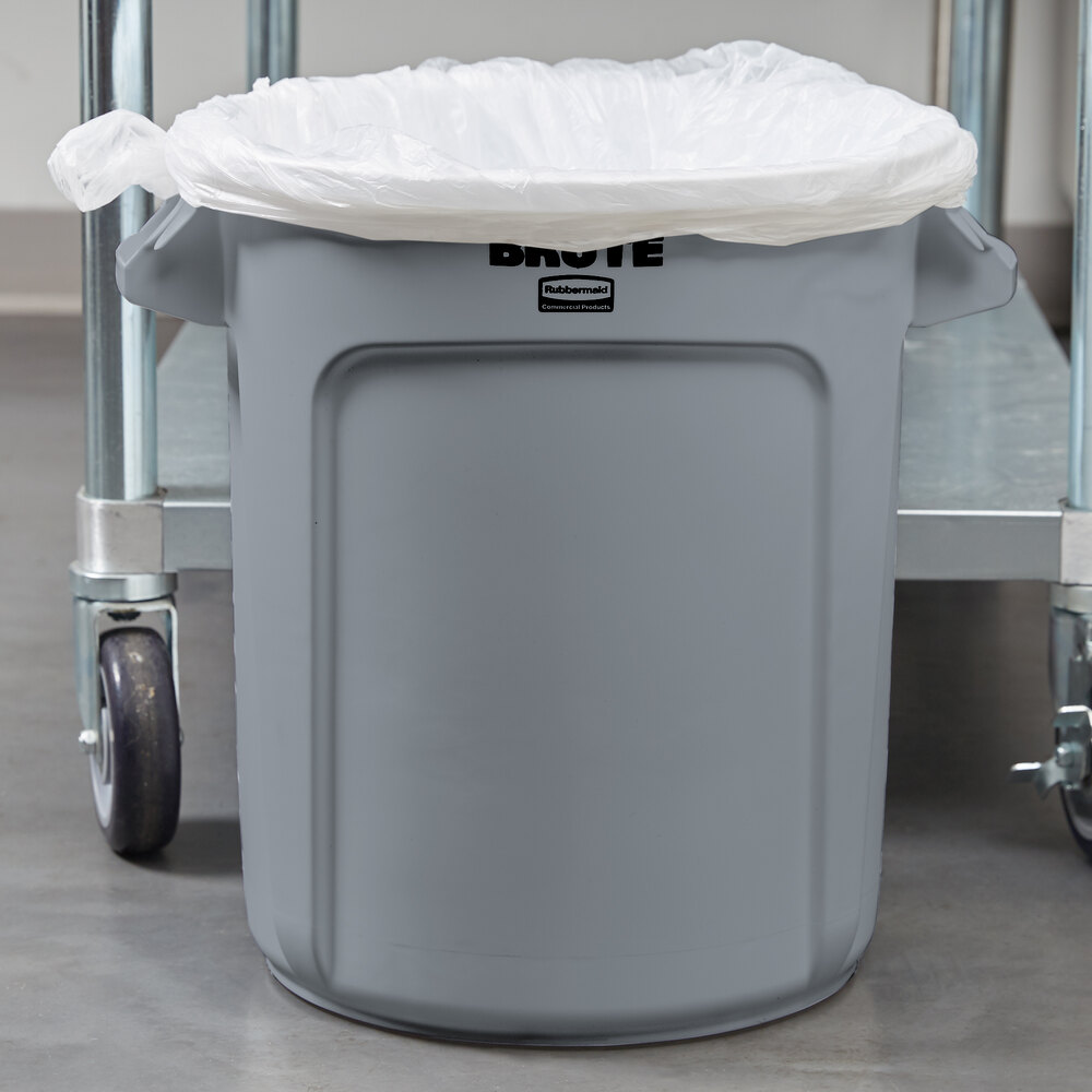 Rubbermaid FG261000GRAY BRUTE Gray 10 Gallon Trash Can