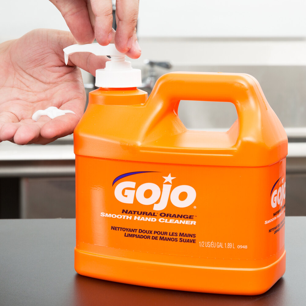GOJO® 094804 1/2 Gallon Natural Orange Smooth Hand Cleaner