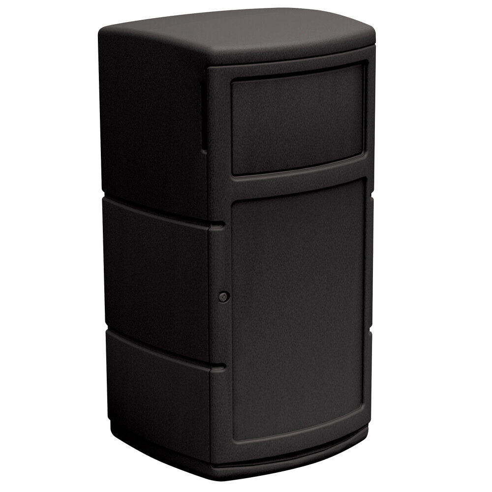 Commercial Zone 739101 PolyTec Series Black 30 Gallon Side Entry Trash Can