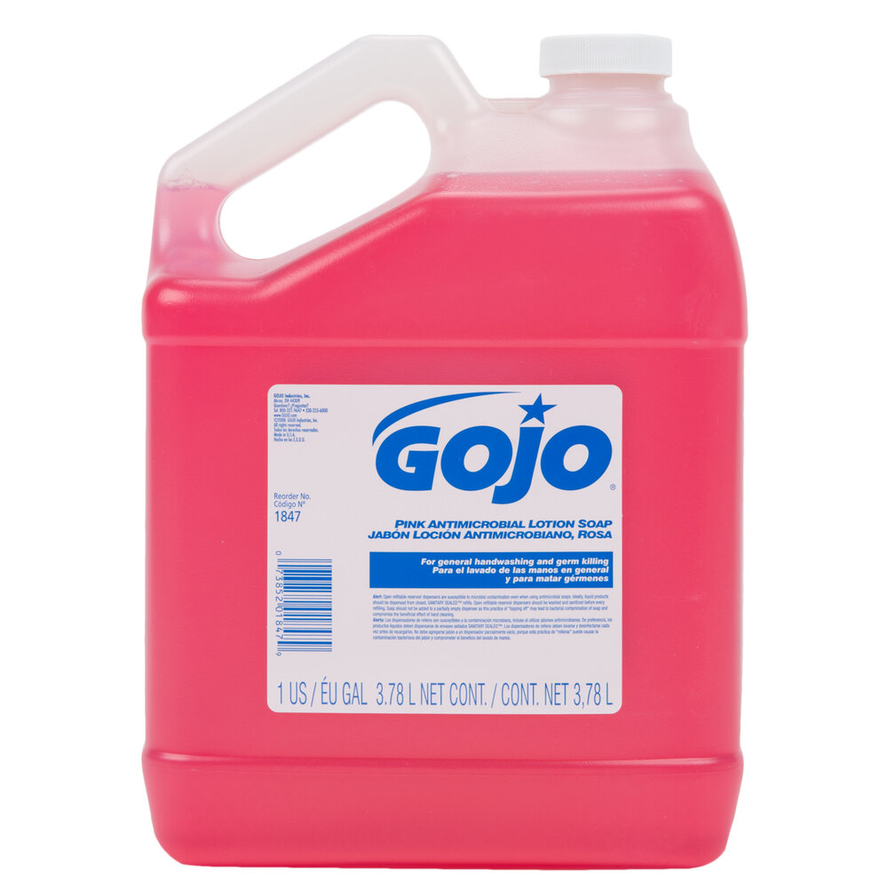 GOJO® 184704 1 Gallon Pink Floral Antimicrobial Lotion Hand Soap with PCMX