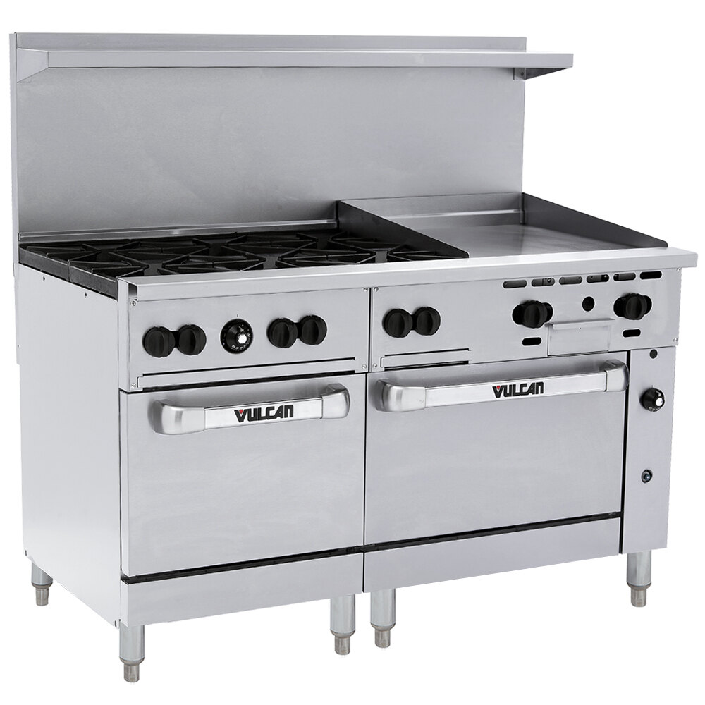 Vulcan 60SC6B24GN Endurance Natural Gas 6 Burner 60" Range with 24