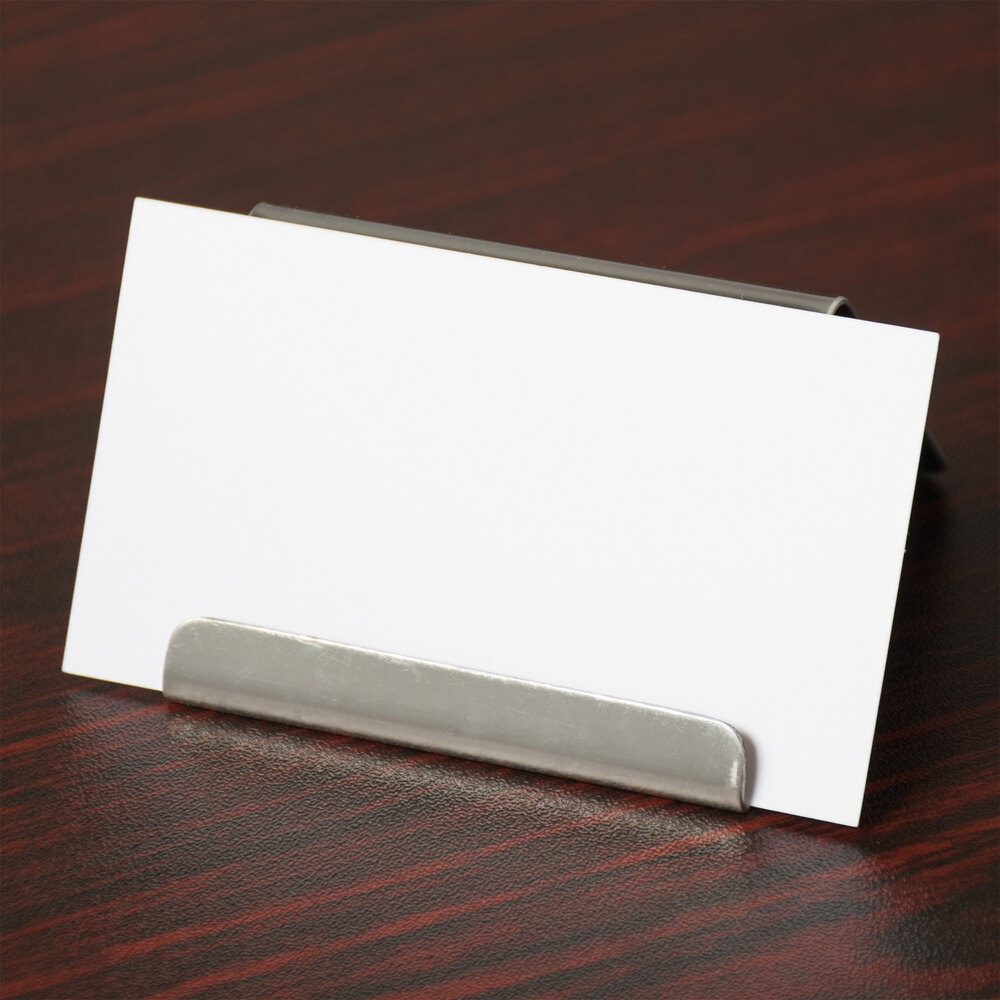 Tablecraft B17 2 1/2" x 2" Dry Erase Tabletop Tent Sign / Card Holder