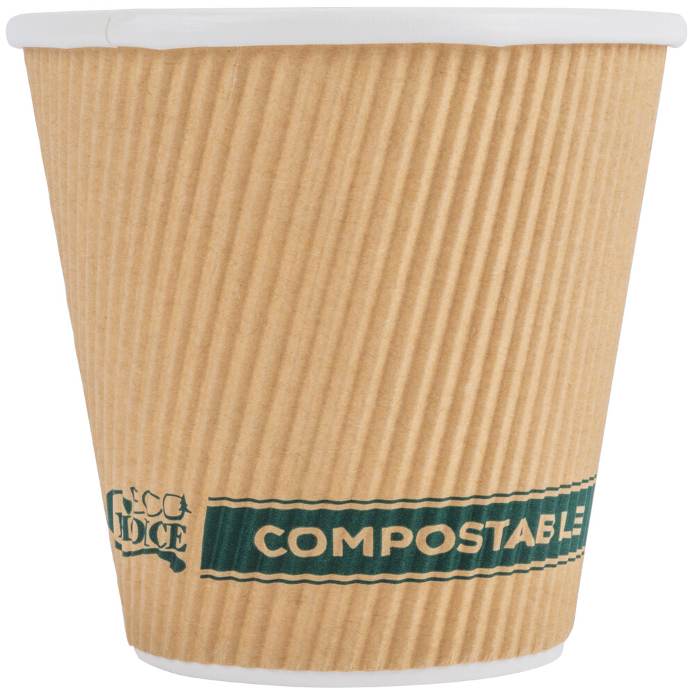 EcoChoice 8 oz. Sleeveless Kraft Compostable and Biodegradable Paper