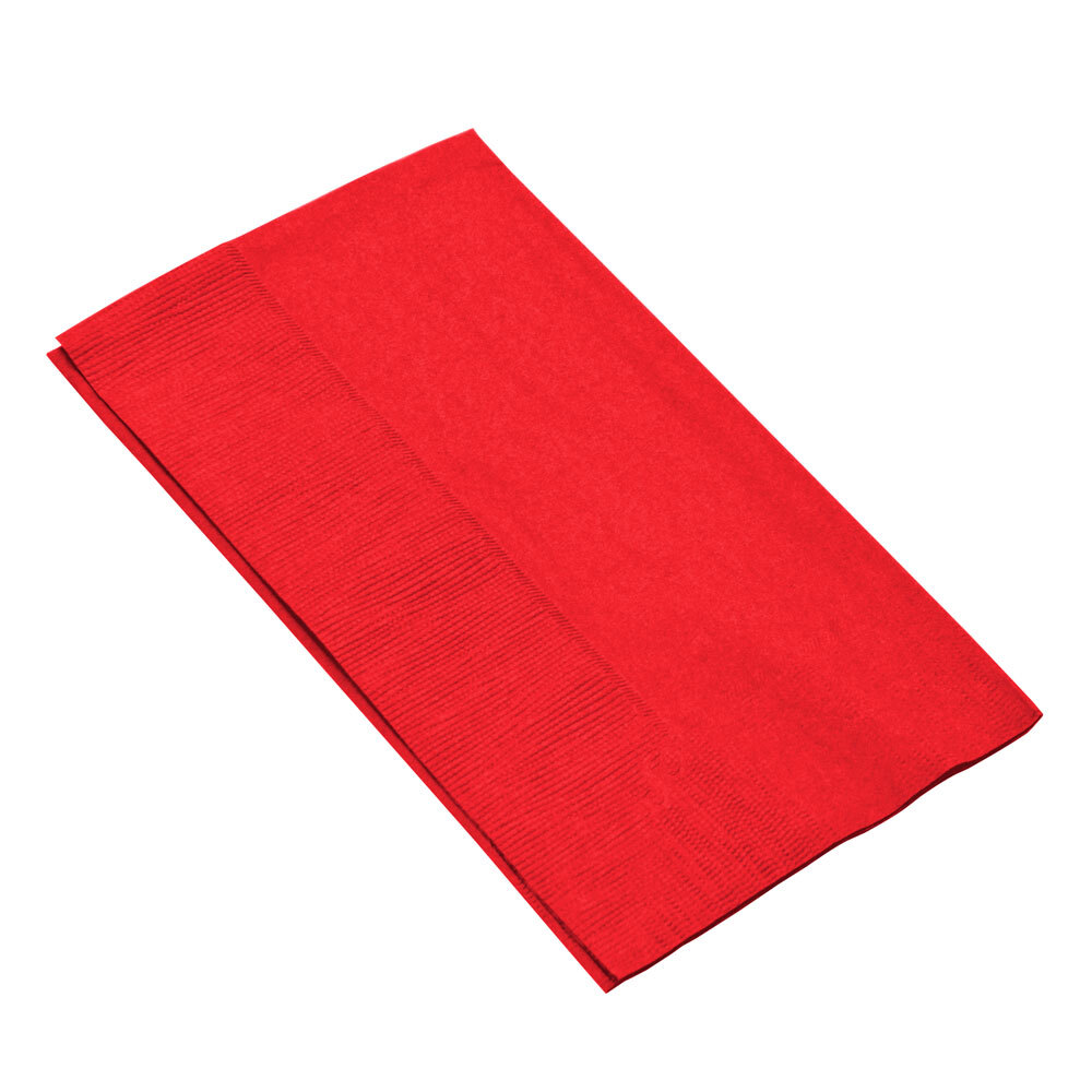 Choice 15" x 17" Customizable Red 2Ply Paper Dinner Napkins 1000 / Case