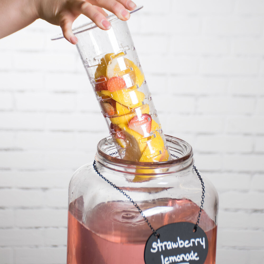 Core Glass Beverage Dispenser Ice Core and Infuser Set