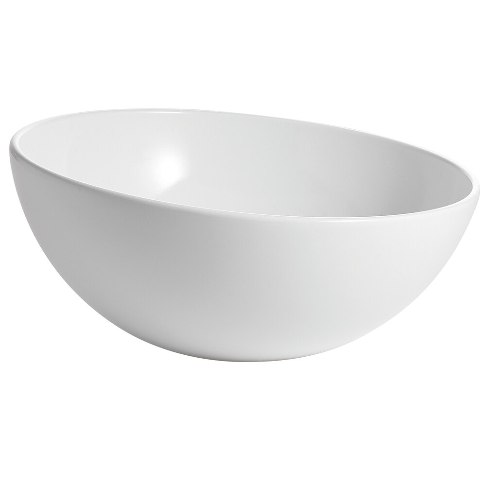 Tablecraft M4094WH Sierra 5 Qt. White Extra Large Round Melamine Bowl