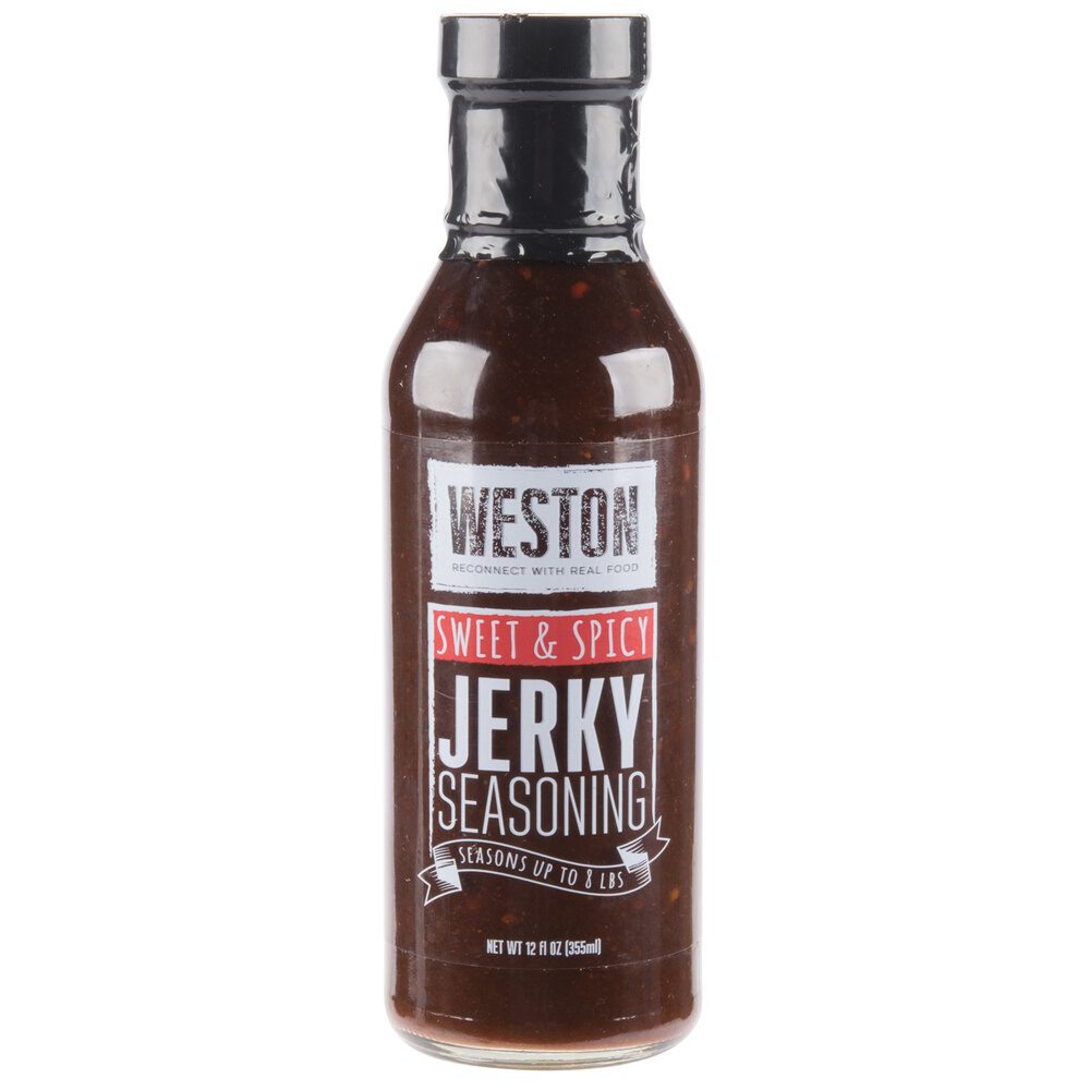 Weston 020023W 12 oz. Sweet & Spicy Liquid Jerky Seasoning