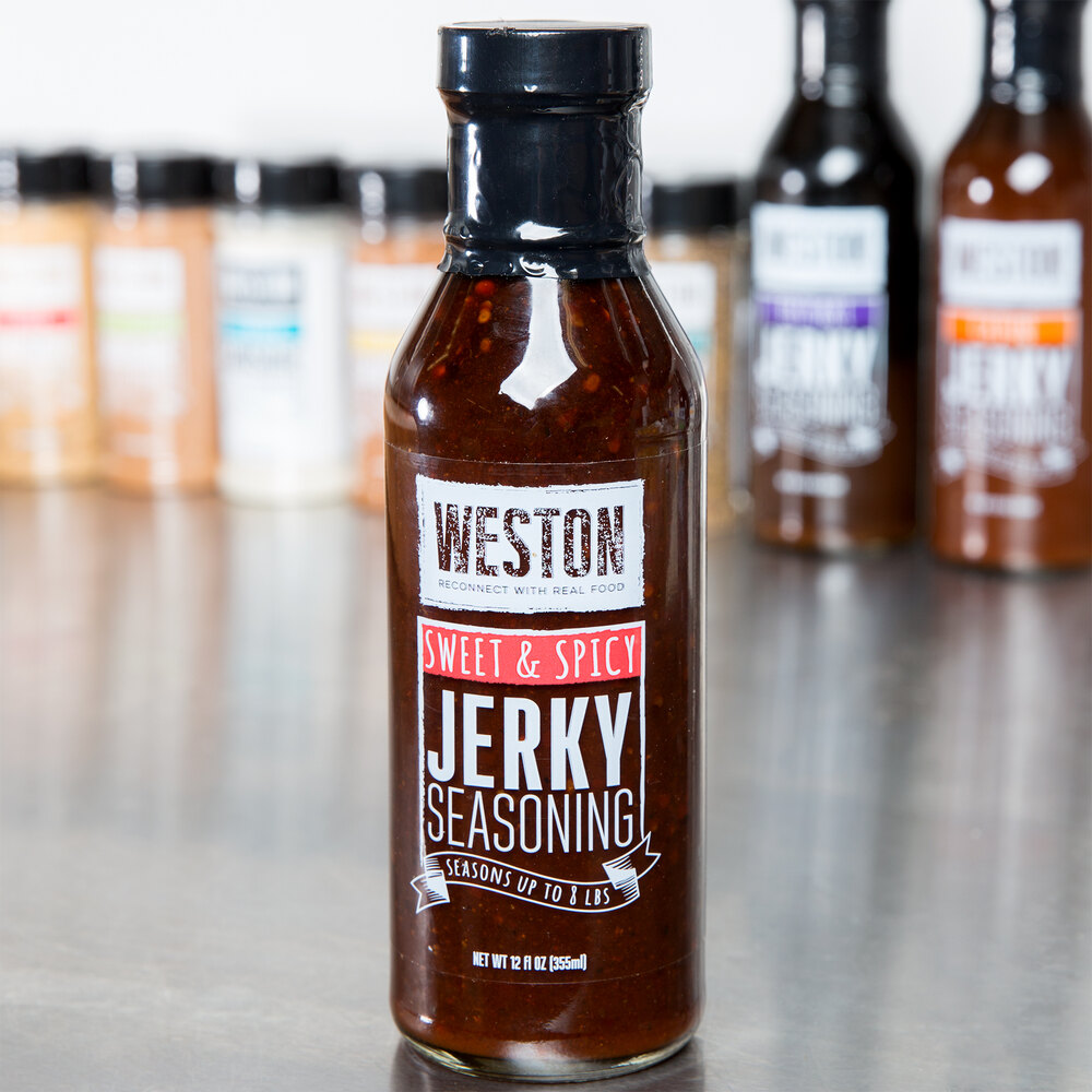 Weston 020023W 12 oz. Sweet & Spicy Liquid Jerky Seasoning