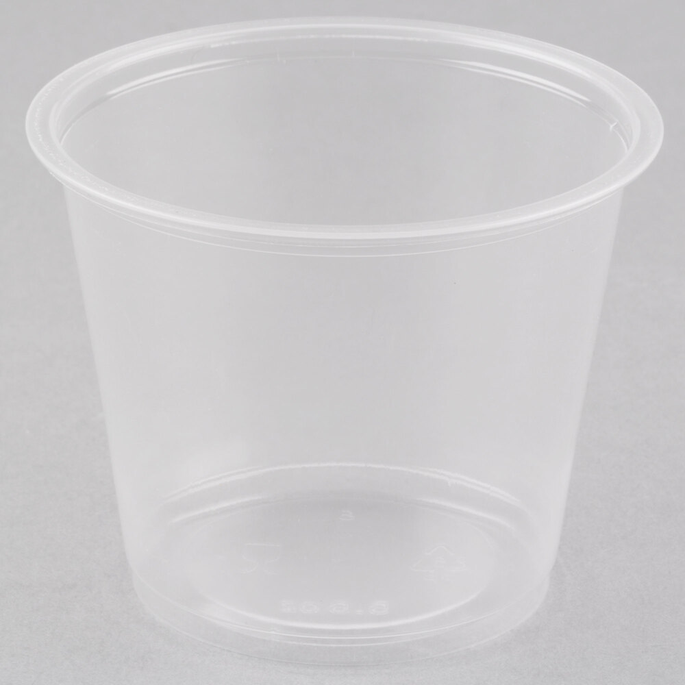 Choice 5.5 oz. Clear Plastic Souffle Cup / Portion Cup 100/Pack