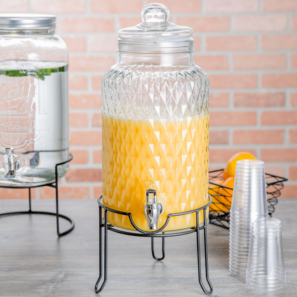 2 Gallon Fifth Avenue Crystal Provence Glass Beverage Dispenser