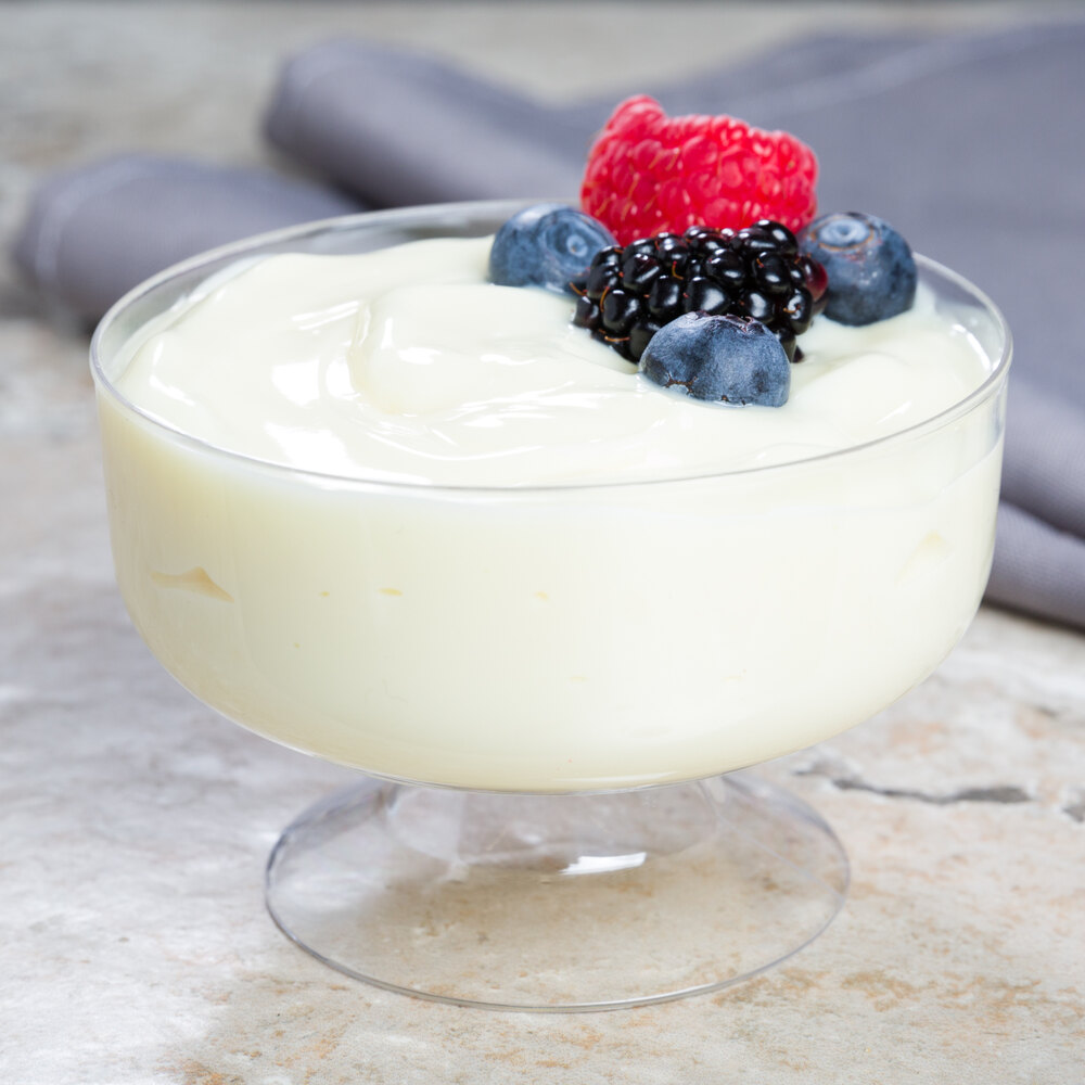 Visions 6 oz. Clear Plastic 1Piece Dessert Cup 10/Pack