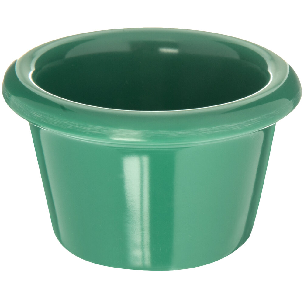 Carlisle S27509 1.5 oz. Green Smooth Plastic Ramekin 48/Case