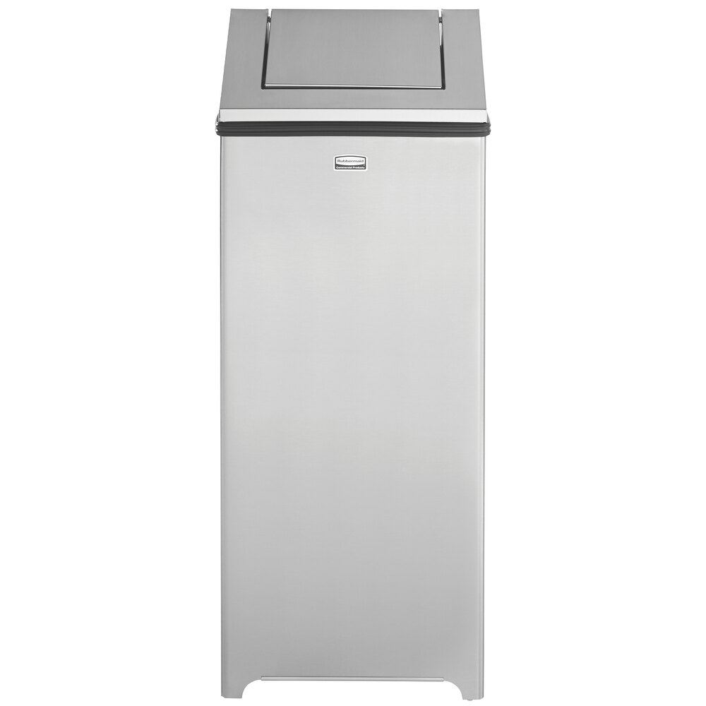 Rubbermaid FGT1424SSPL Wastemaster Stainless Steel Swing Top 16 Gallon