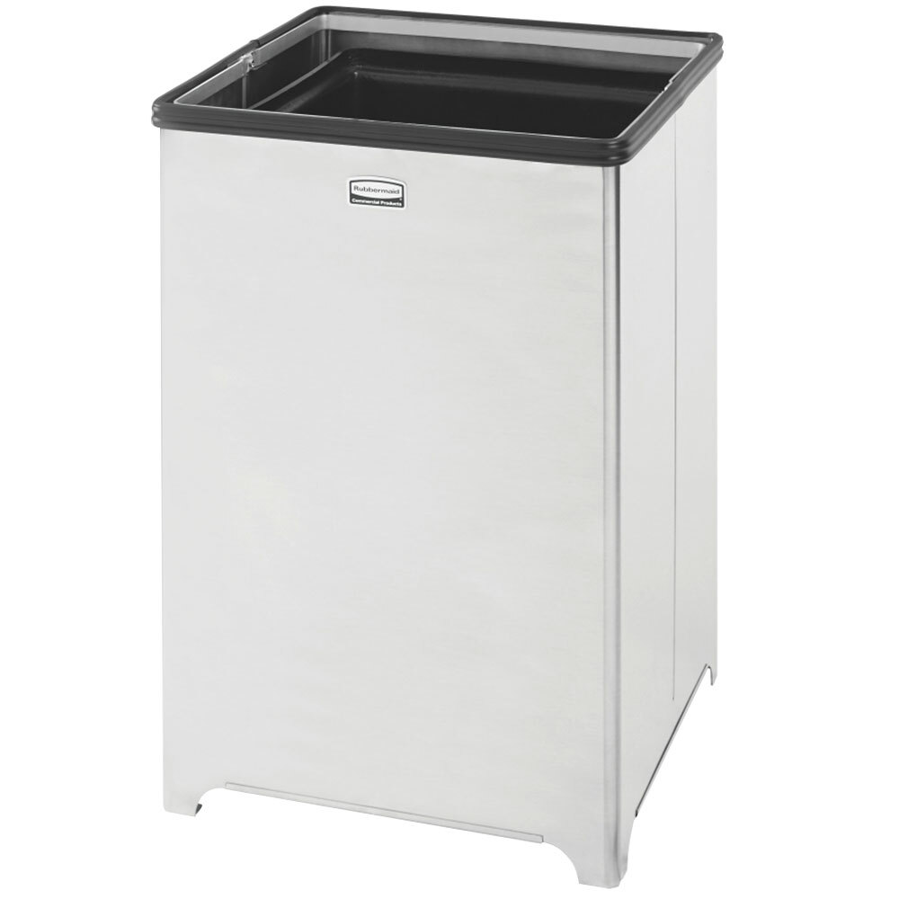 Rubbermaid FGB1414SSRB Wastemaster Stainless Steel Open Top 14 Gallon