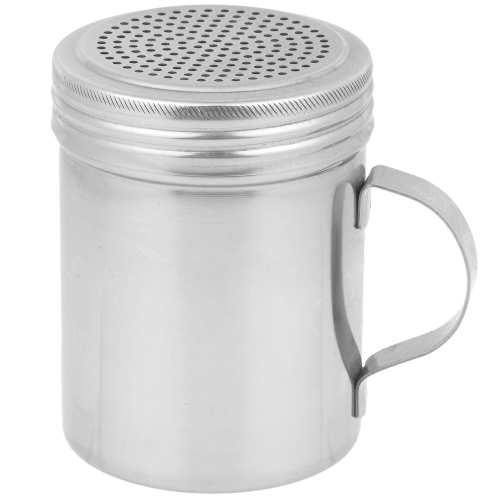 Vollrath T1041P 10 oz. Stainless Steel Shaker / Dredge with Handle