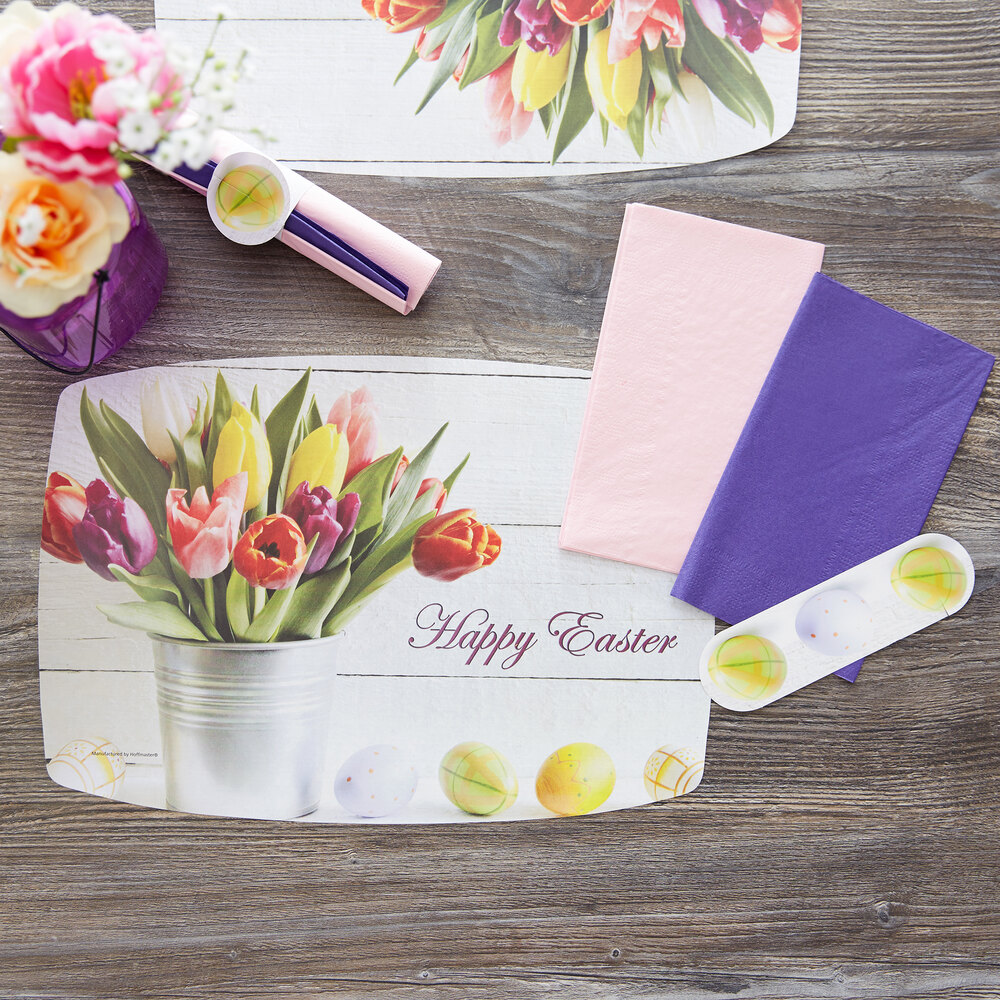 Hoffmaster 856769 10" x 14" Easter Placemat Combo Pack