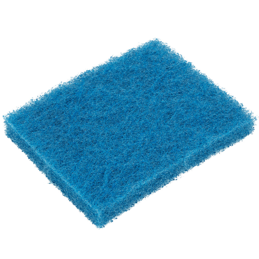 3M 9488R Scotch Brite™ 4" x 5 1/4" Blue NonStick Cookware Cleaning Pad