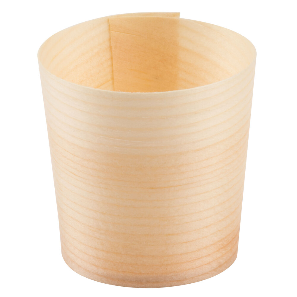 Tablecraft BAMDCP2 2 oz. Mini Wooden Disposable Serving Cup 50/Case