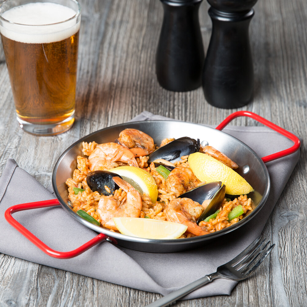8" Polished Carbon Steel Paella Pan