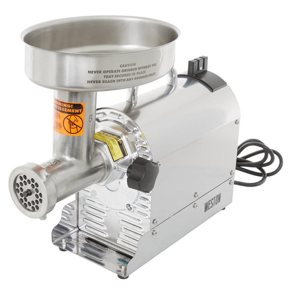 Weston 100801W 8 Pro Series Electric Meat Grinder 120V 3/4 hp