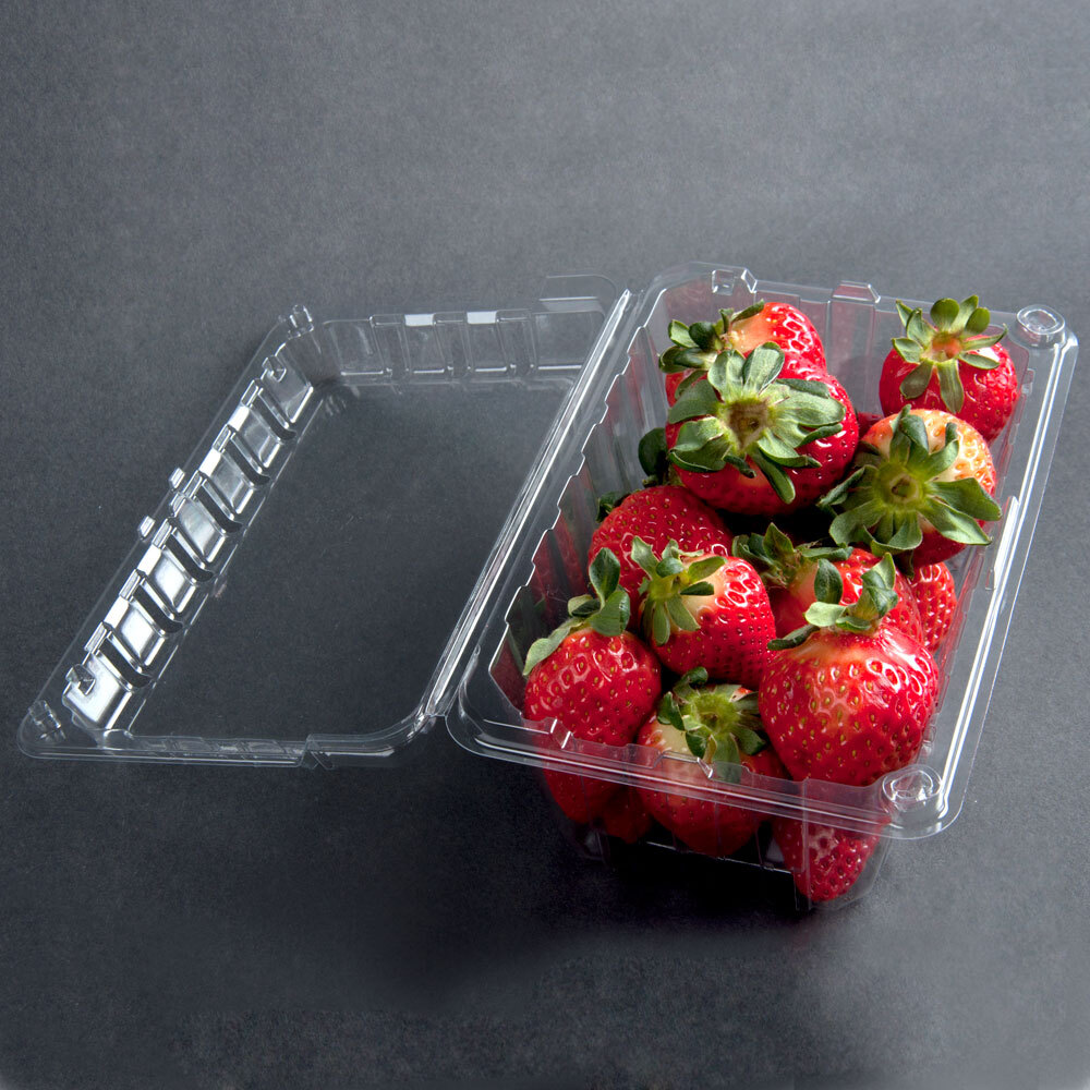 1 lb. Vented Clamshell Produce / Berry Container 344 / Case