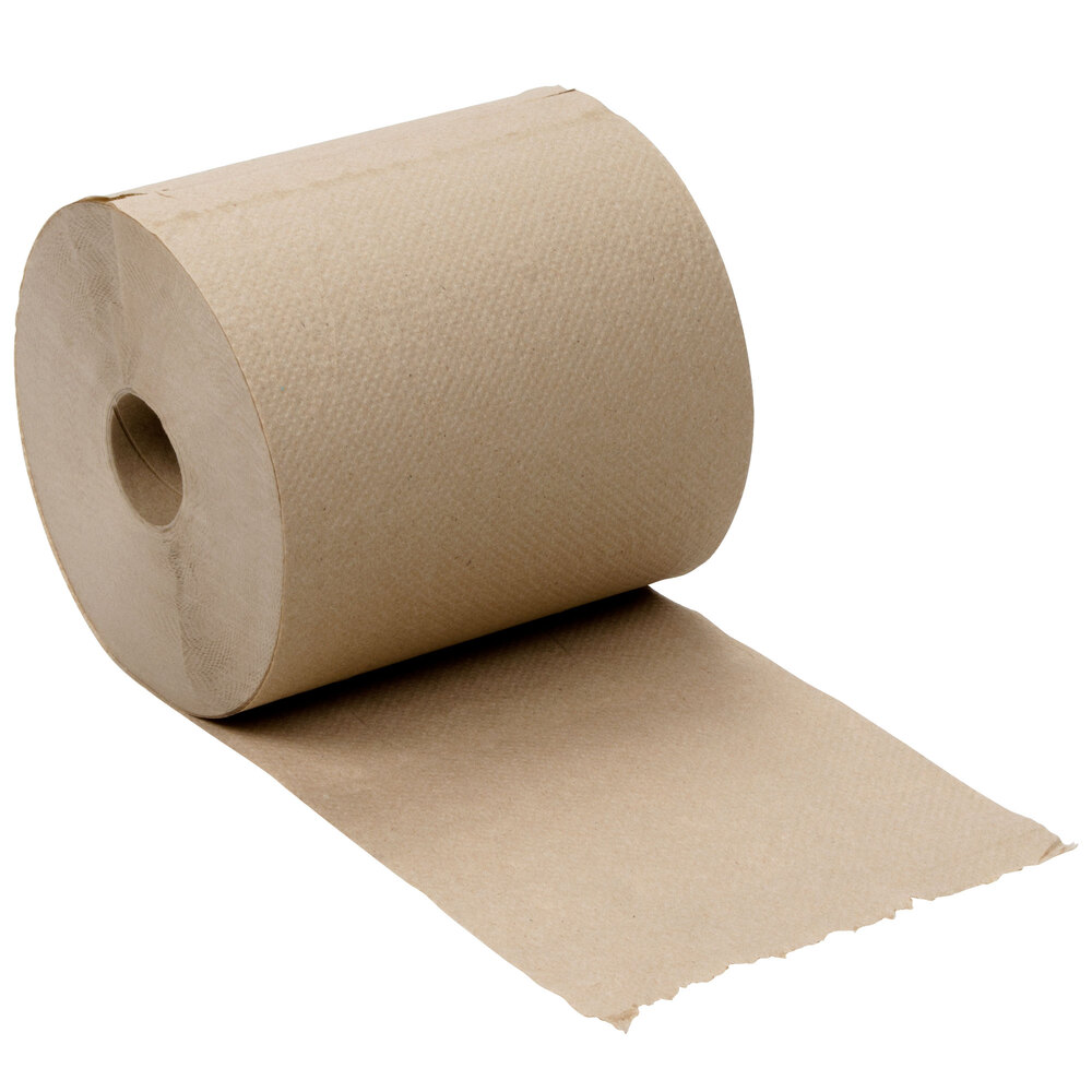 Lavex Janitorial 800' Brown Hardwound Roll Paper Towel 6 / Case