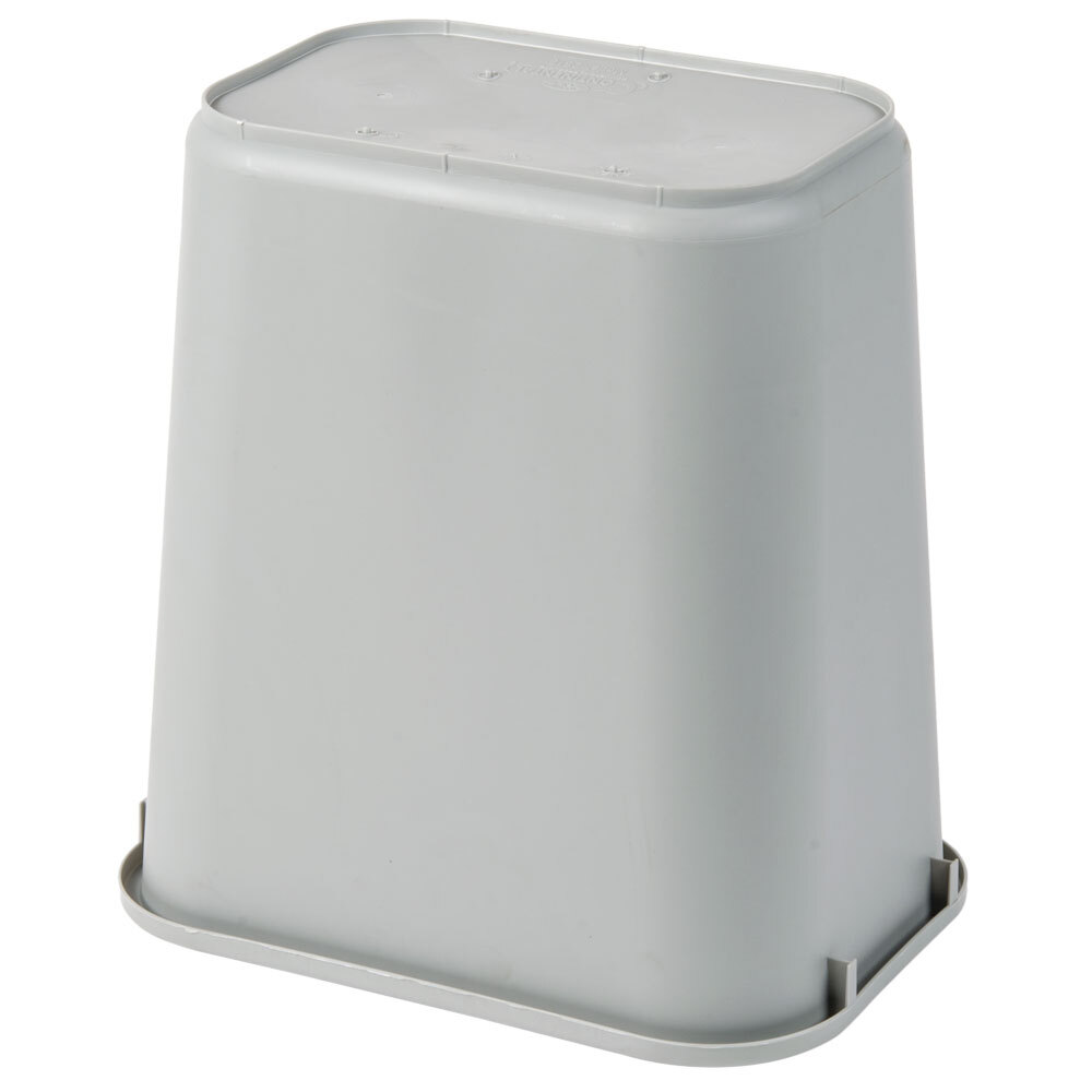 Continental 2818GY Gray 28 Qt. Rectangular Wastebasket