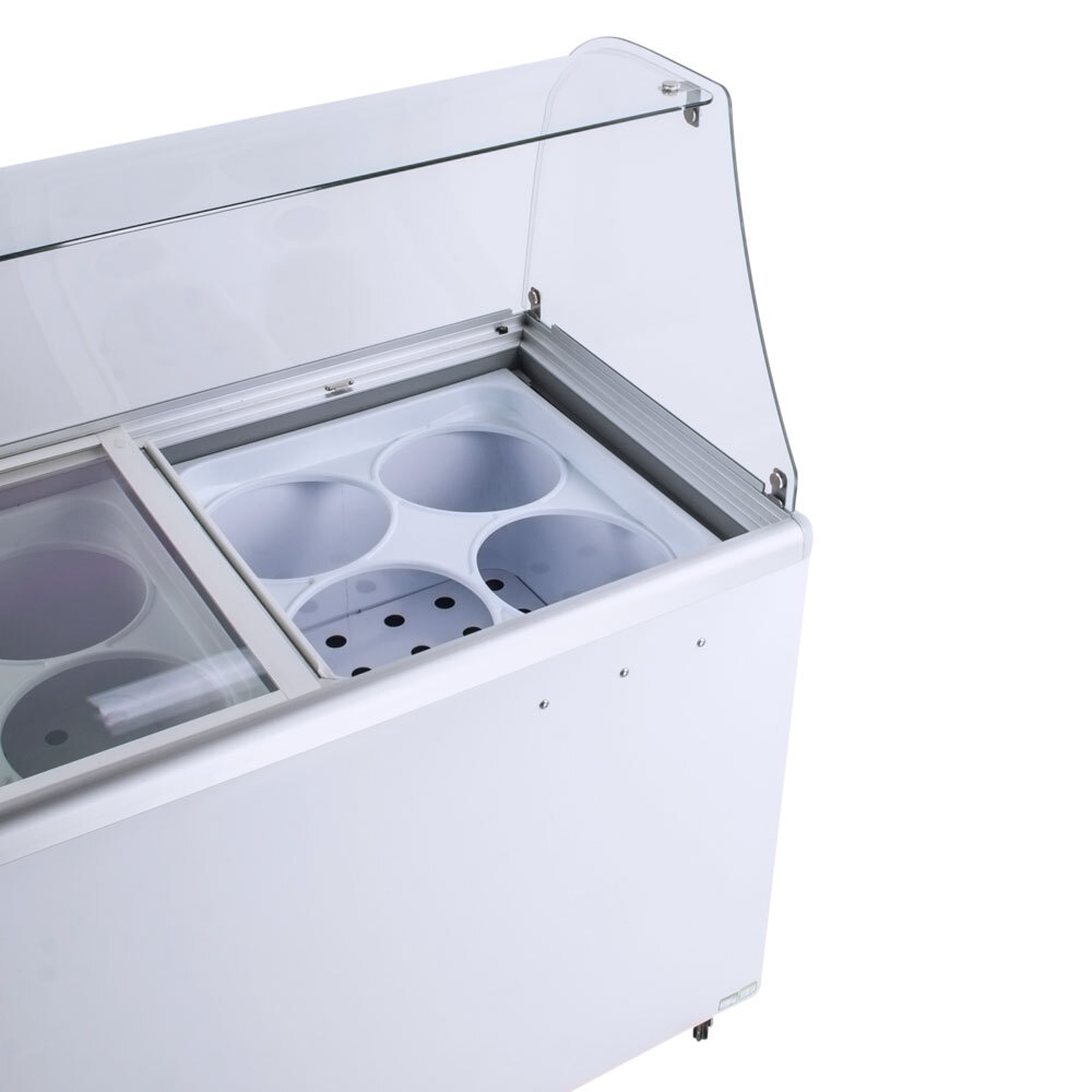 Excellence EDC8C Ice Cream Freezer Dipping with Curved Glass