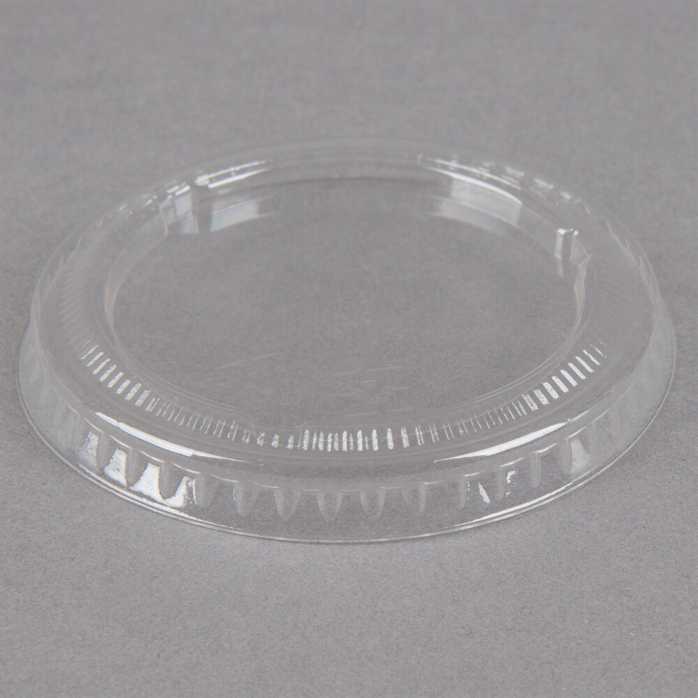 Choice PET Plastic Lid for 2 oz. Souffle Cup / Portion Cup 2500/Case