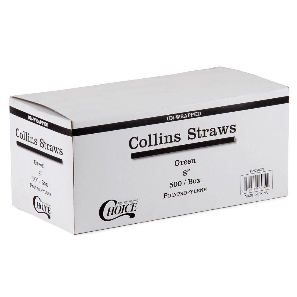 Choice 7 7/8" Collins Straw Green 500 / Box