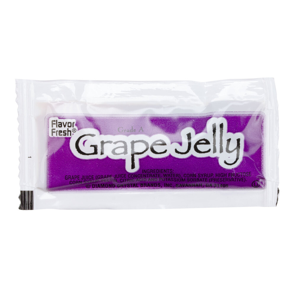 Grape & Mixed Fruit Jelly 10 Gram Portion Packet 200/Case