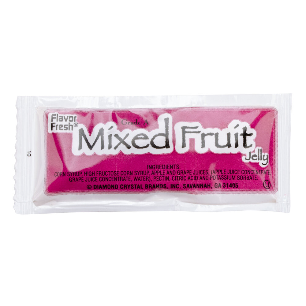 Grape & Mixed Fruit Jelly 10 Gram Portion Packet 200/Case