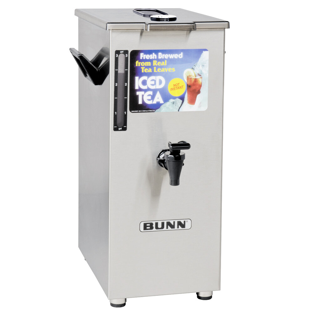Bunn 03250.0005 TD4T Tall 4 Gallon Square Iced Tea Dispenser with Brew