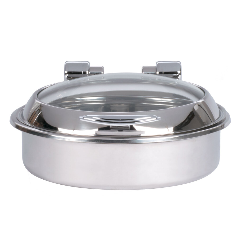 Vollrath 46125 6 Qt. Intrigue Glass Top Round Induction Chafer with