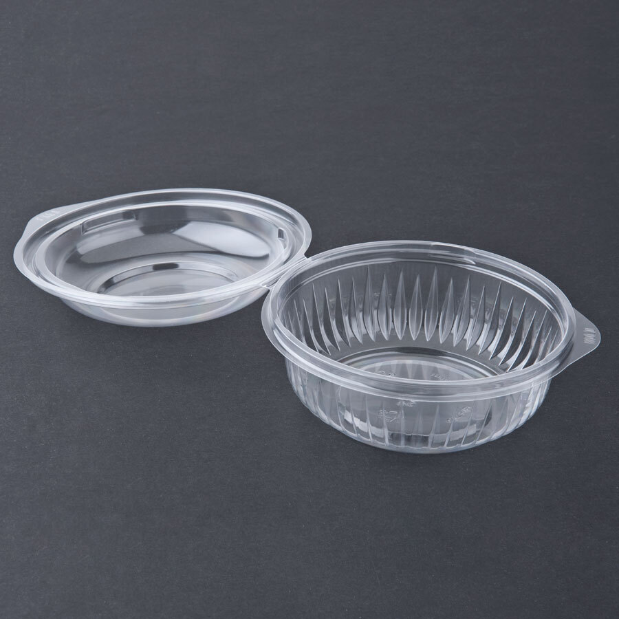 Dart Solo C12HBD PresentaBowls 12 oz. Clear Hinged Plastic Bowl with