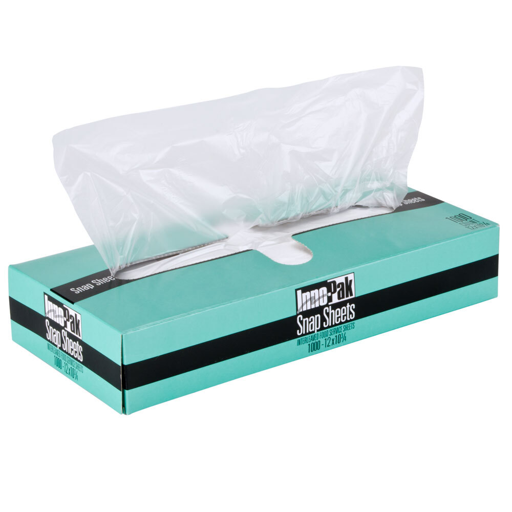 Box of 1000 12" X 10 3/4" Plastic Deli Wrap and Bakery Wrap