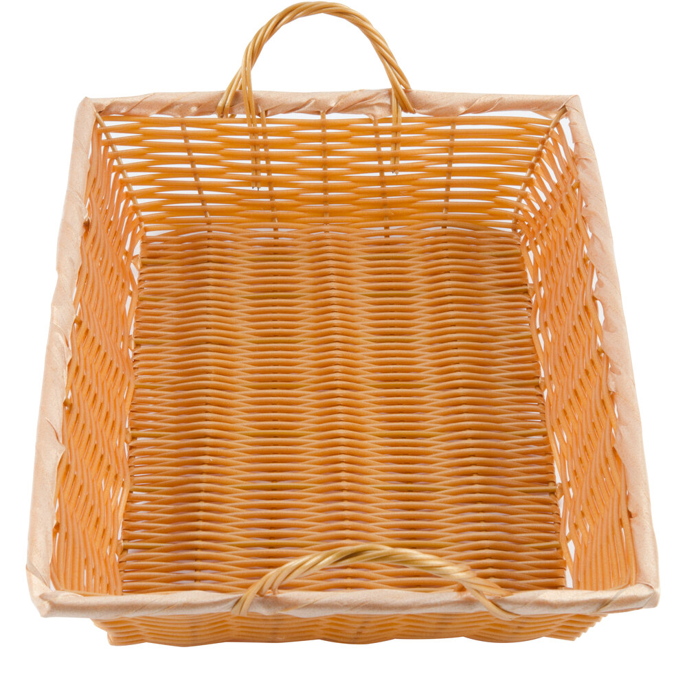 16" x 11" x 3" Rectangular Woven Basket with Handles