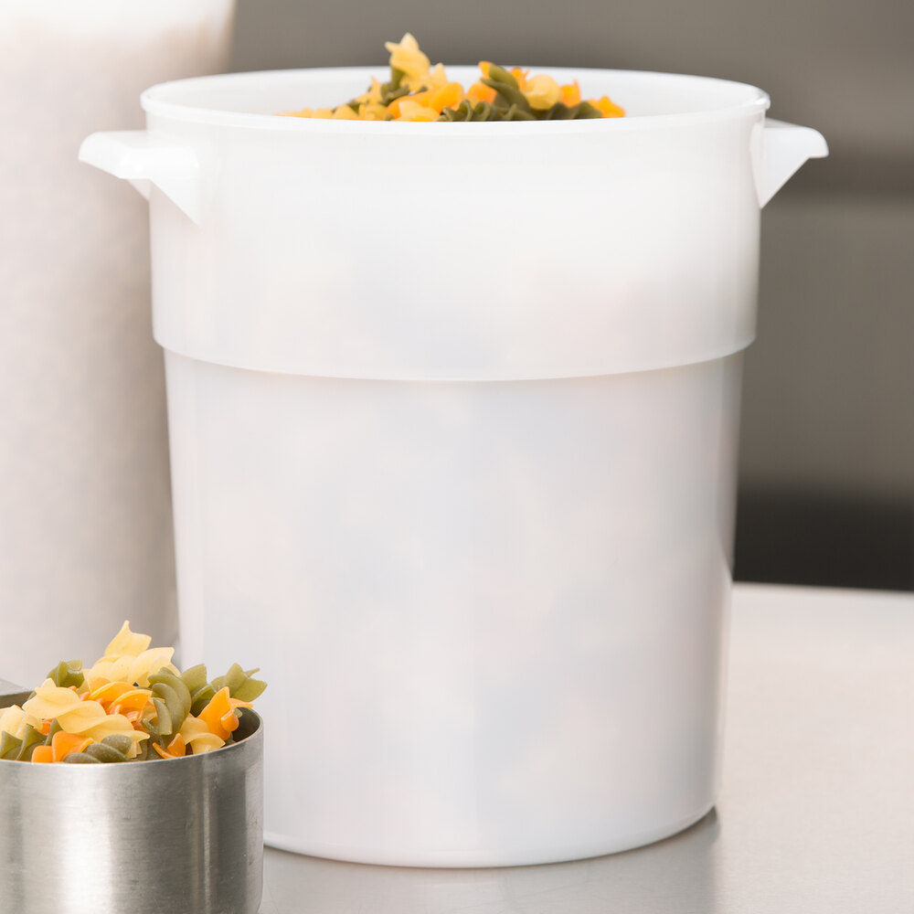 Carlisle 035002 3.5 Qt. White Round Food Storage Container