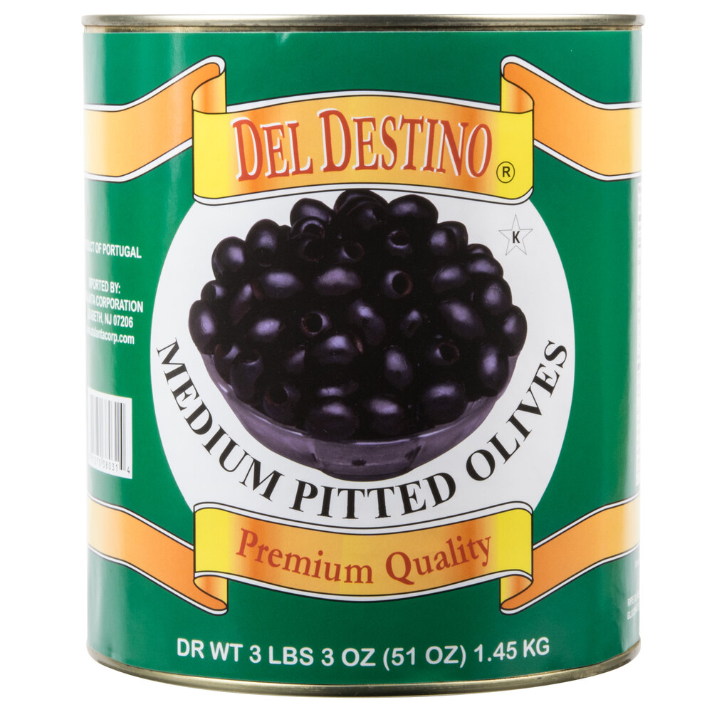 Medium Pitted Black Olives 10 Can