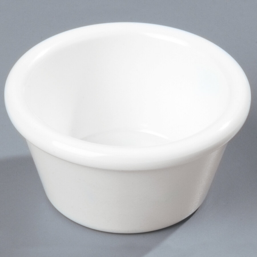 Carlisle 085202 2 oz. White Smooth Plastic Ramekin 72 / Case