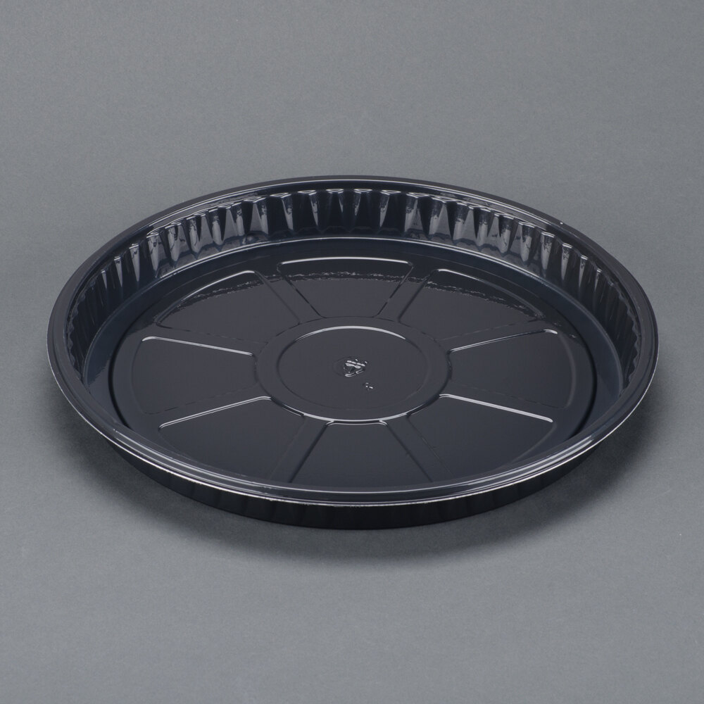 Genpak 55C10 Bake 'N Show Dual Ovenable 10" x 1" Round Shallow Pizza / Cookie Pan with Lid 10