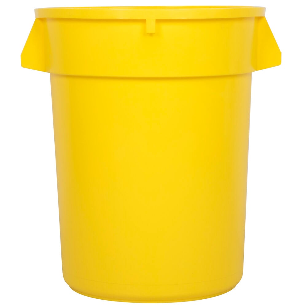 32 Gallon Yellow Trash Can