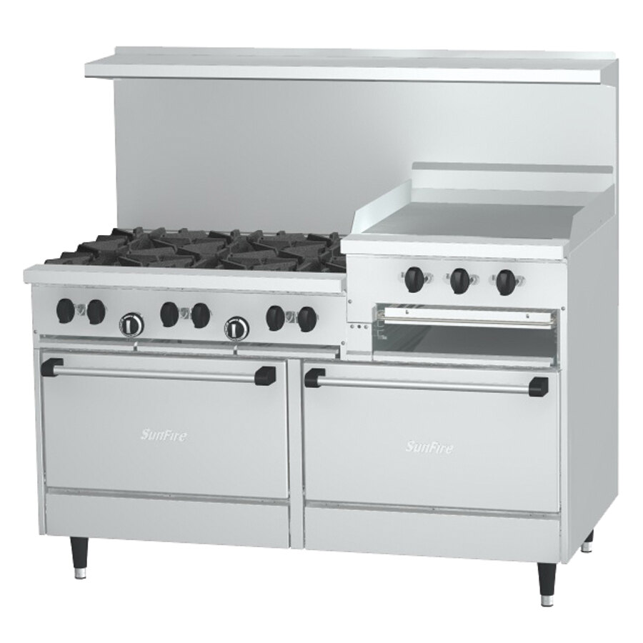 Garland SunFire Series X606G24RR Liquid Propane 6 Burner Gas Range
