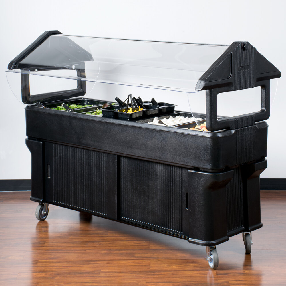 Carlisle 661103 Black 6' "Six Star" Portable Food / Salad Bar with