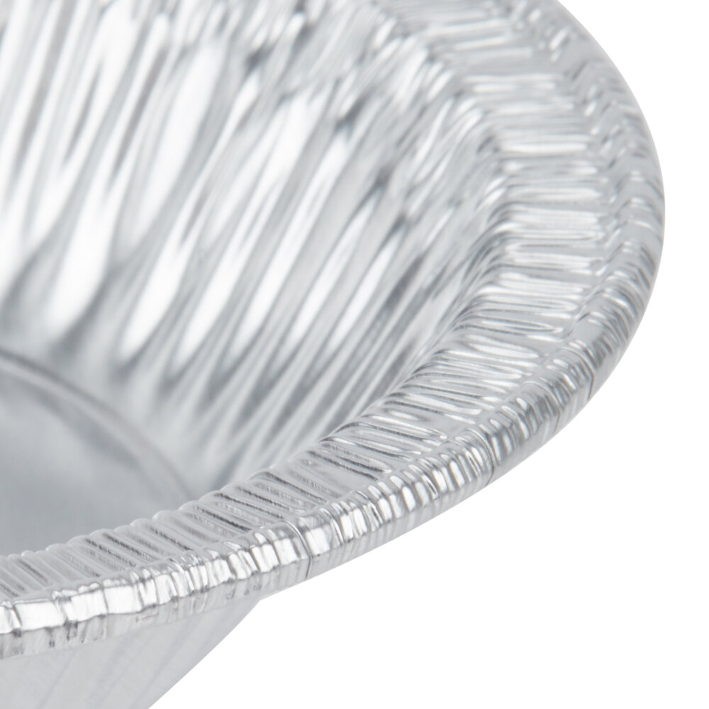 D&W Fine Pack B10 4 1/4" Foil Tart Pan 7/8" Deep 125/Pack