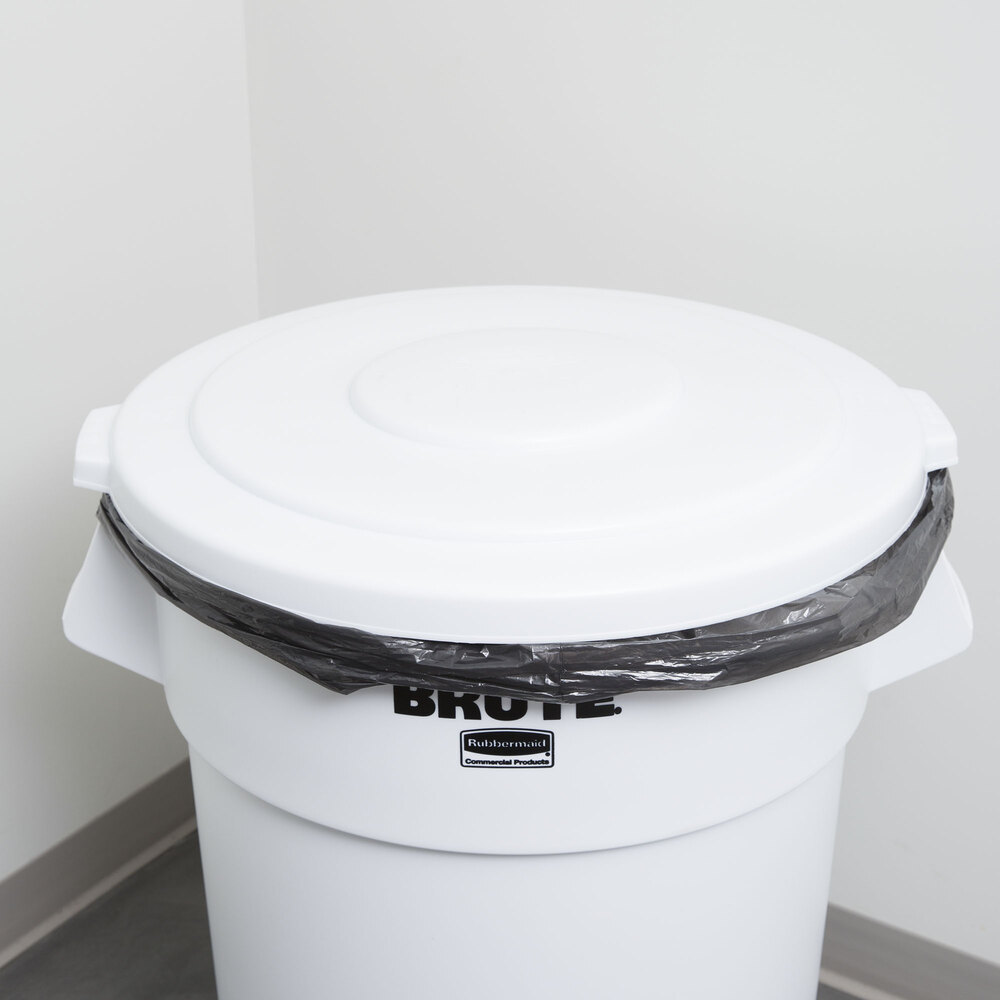 Rubbermaid BRUTE FG265400WHT White 55 Gallon Trash Can Lid