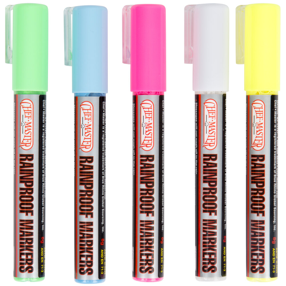 Wet Erase Markers Rainproof Pack of 5
